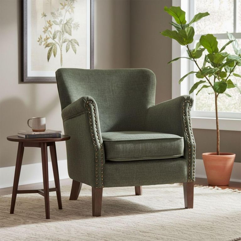 Harlow Accent Armchair - Winter Moss - Fabric