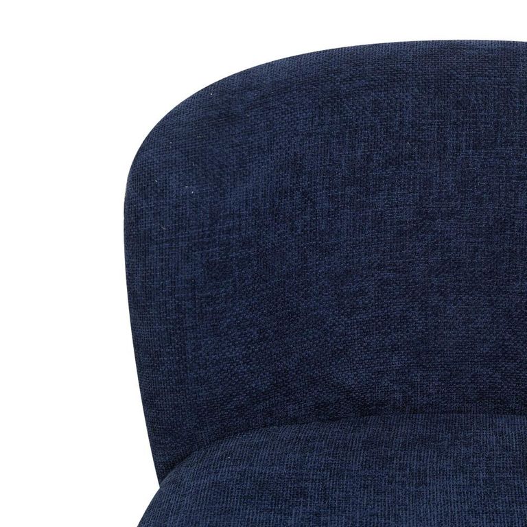 Alana Accent Armless Chair - Denim Blue - Fabric and Wood