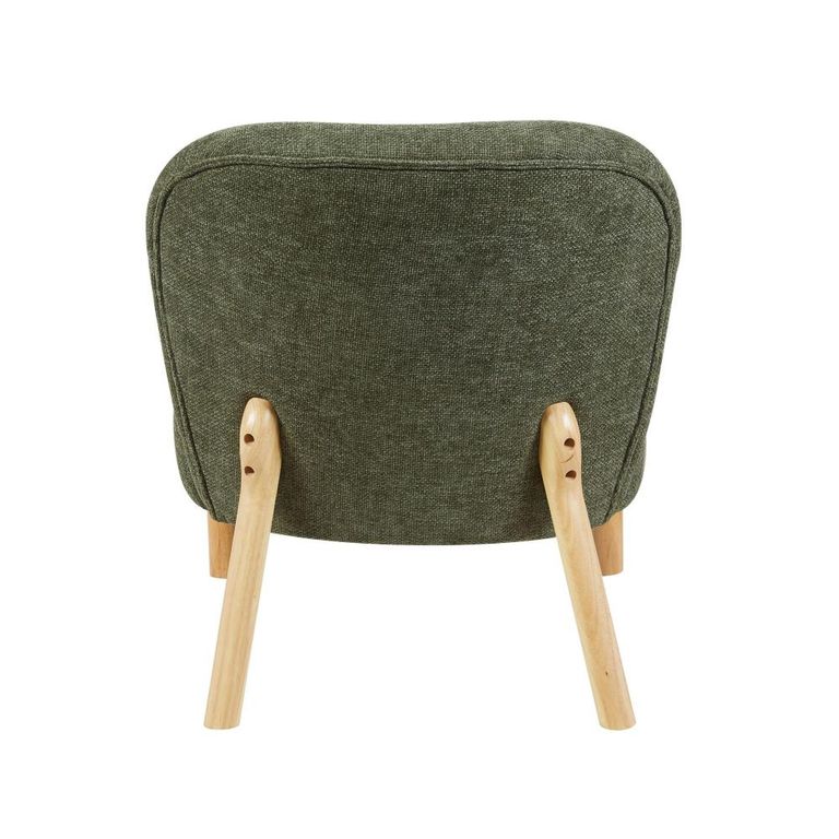 Alana Accent Armless Chair - Moss Green - Fabric and Wood