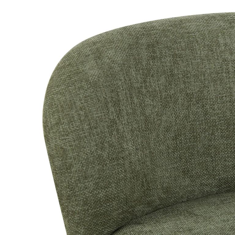 Alana Accent Armless Chair - Moss Green - Fabric and Wood