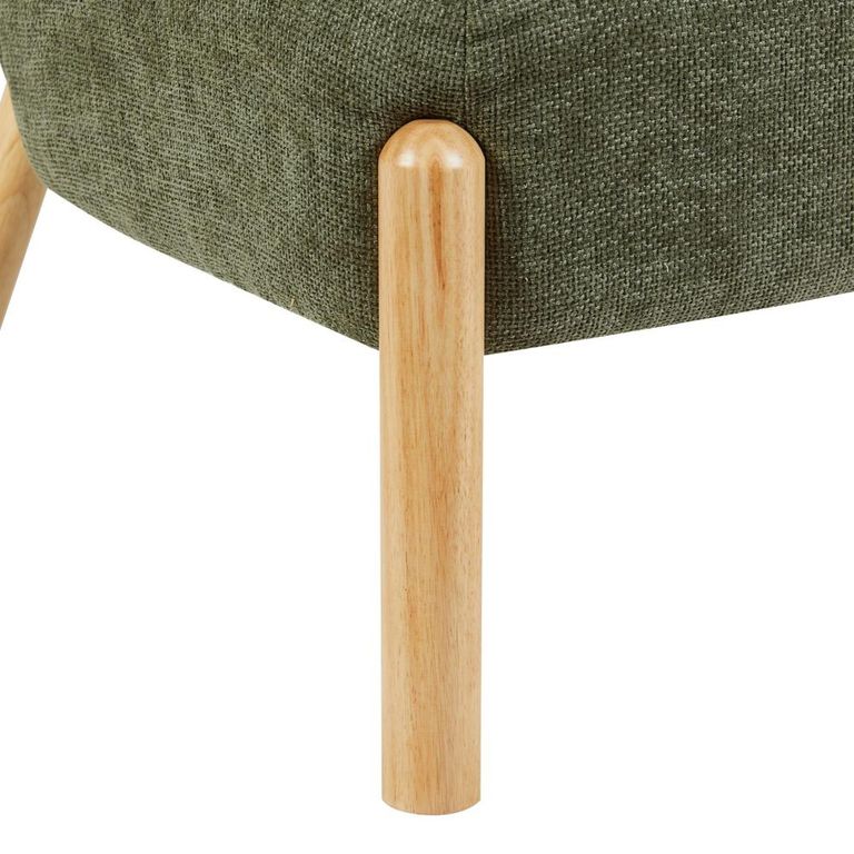 Alana Accent Armless Chair - Moss Green - Fabric and Wood