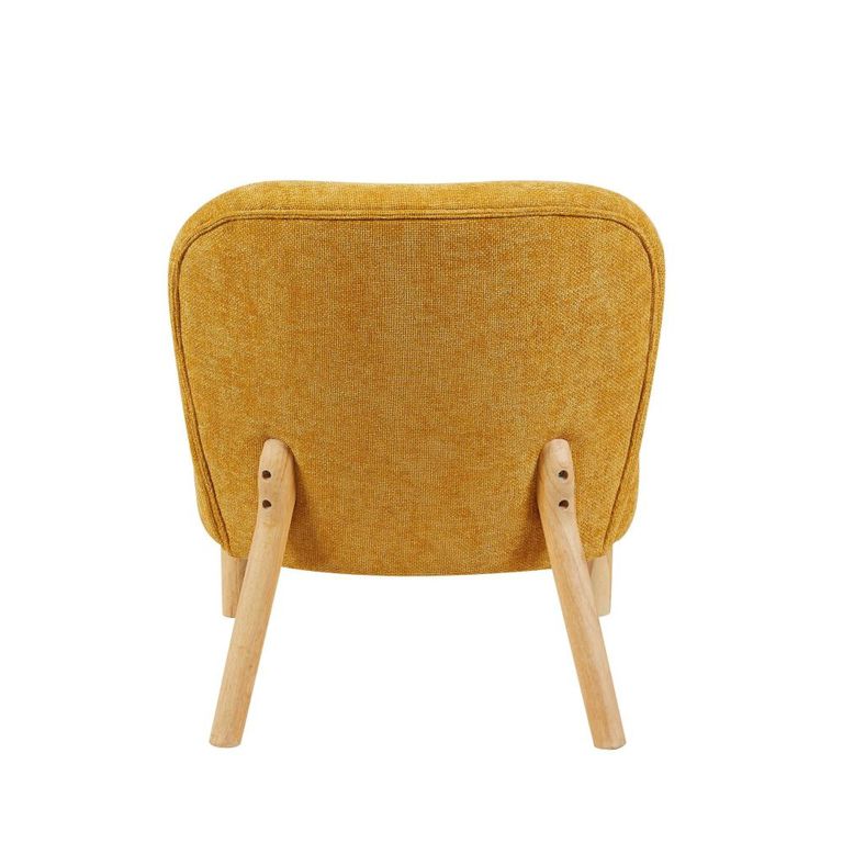 Alana Accent Armless Chair - Ochre Yellow - Fabric and Wood