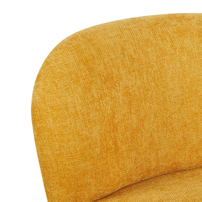 Alana Accent Armless Chair - Ochre Yellow - Fabric and Wood