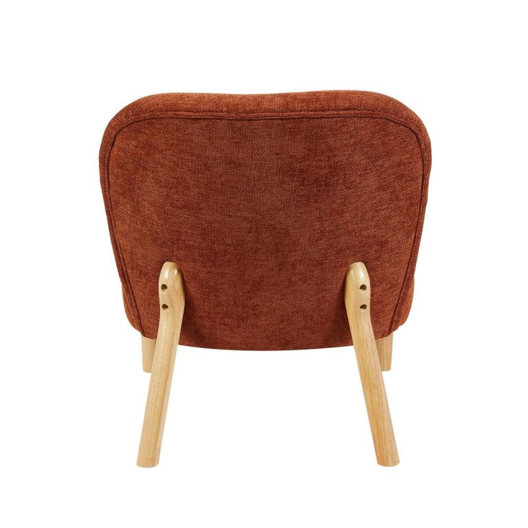 Alana Accent Armless Chair - Rust Orange - Fabric and Wood