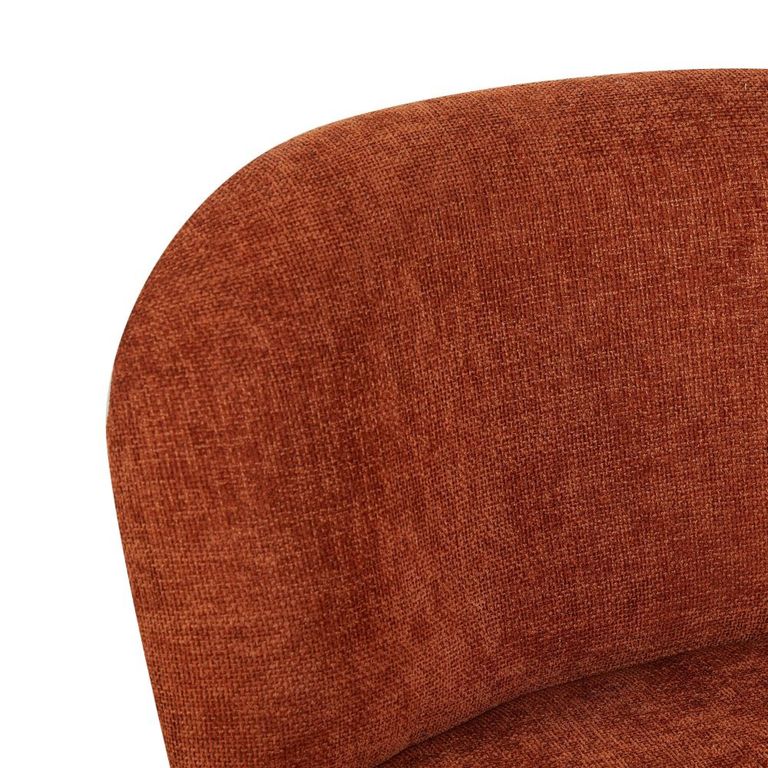 Alana Accent Armless Chair - Rust Orange - Fabric and Wood