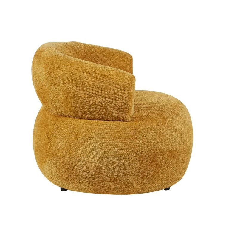 Daisy Accent Chair - Curved Back - Mustard Yellow - Fabric