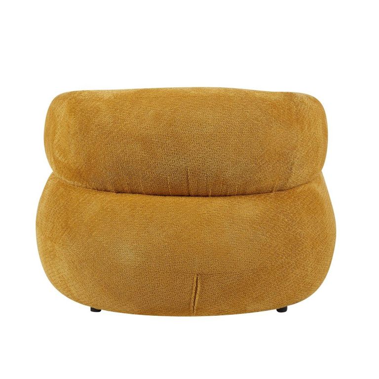 Daisy Accent Chair - Curved Back - Mustard Yellow - Fabric