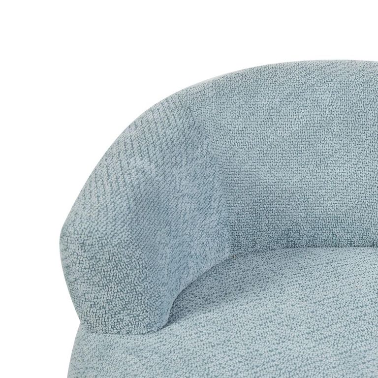 Daisy Accent Chair - Curved Back - Teal Blue - Fabric