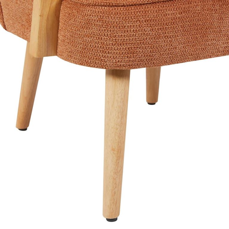 Eliza Accent Armchair - Copper - Fabric and Wood