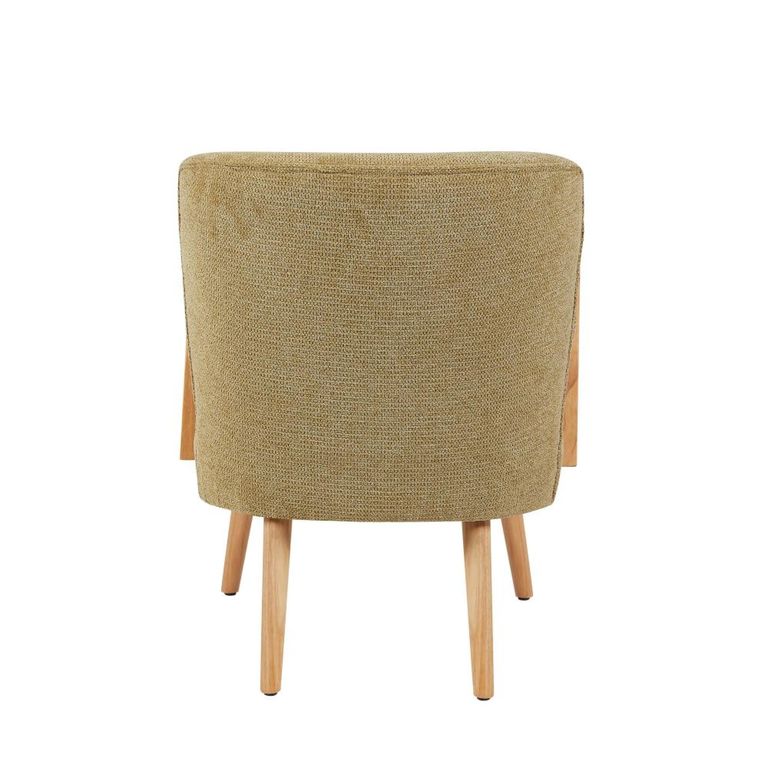 Eliza Accent Armchair - Forest Green - Fabric and Wood