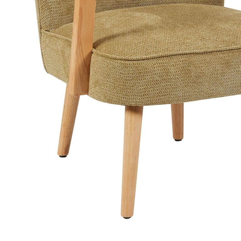 Eliza Accent Armchair - Forest Green - Fabric and Wood