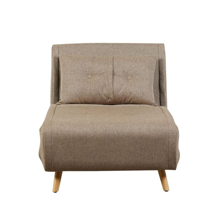 Freya Accent Armless Chair - Beige - Fabric