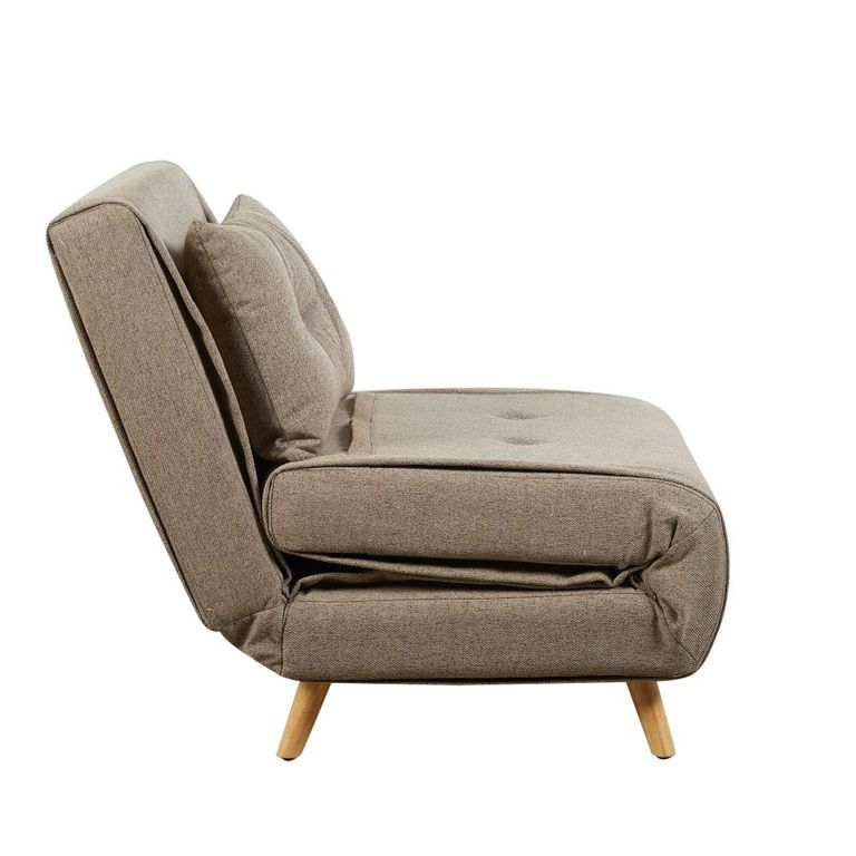 Freya Accent Armless Chair - Beige - Fabric