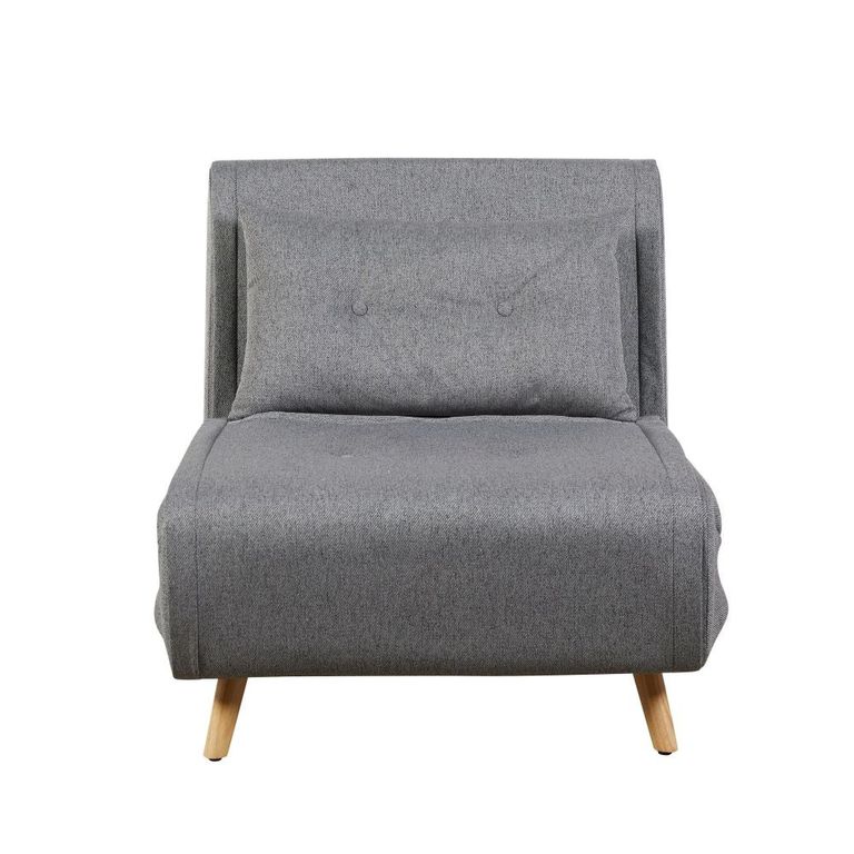 Freya Accent Armless Chair - Grey - Fabric