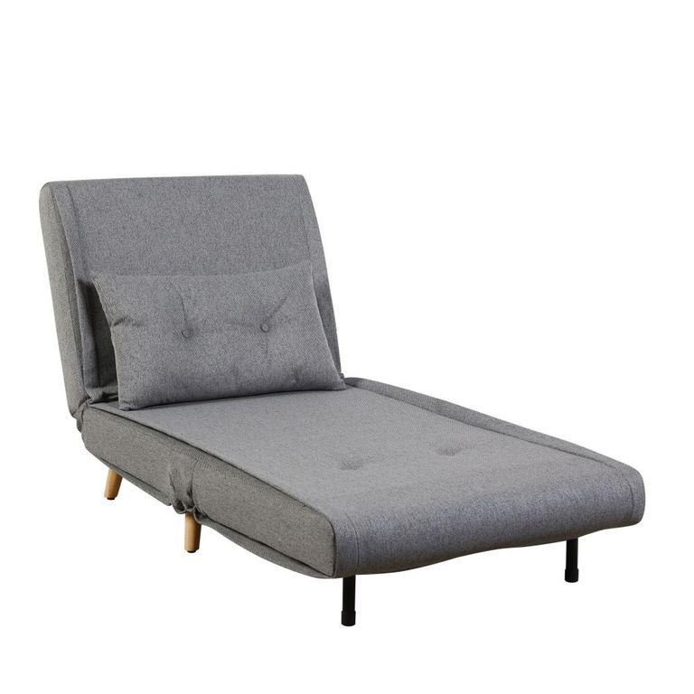 Freya Accent Armless Chair - Grey - Fabric