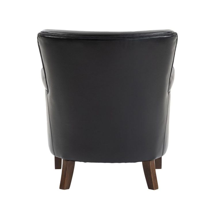 Harlow Accent Armchair - Black - Leather Look Fabric