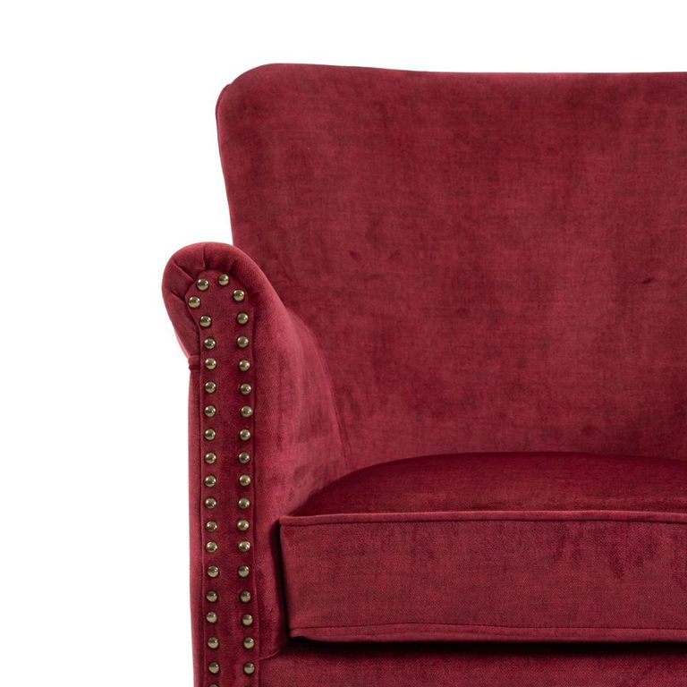 Harlow Accent Armchair - Bordeaux - Fabric