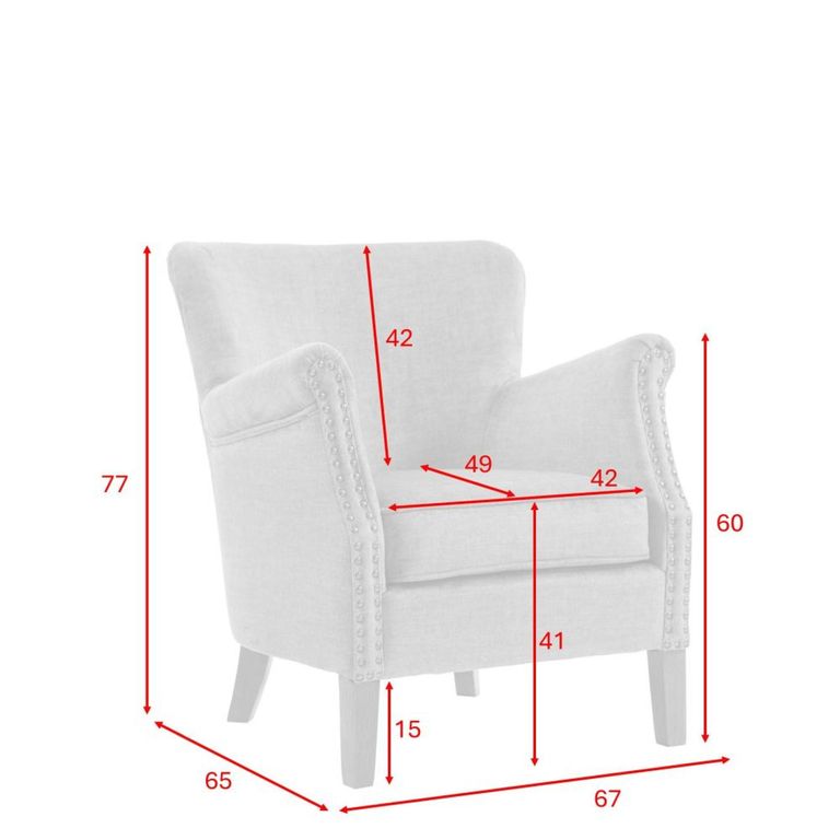 Harlow Accent Armchair - Deep Ocean - Fabric