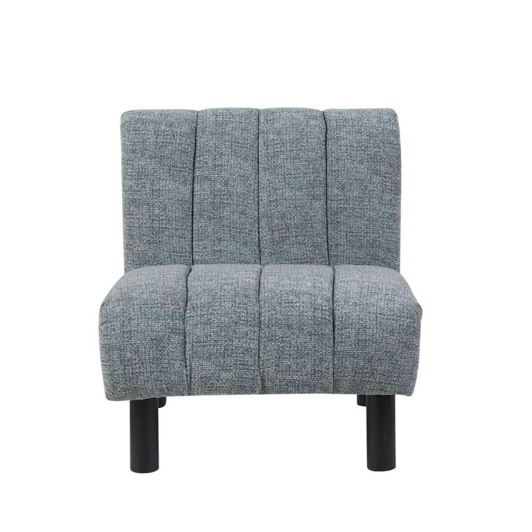 Lily Accent Armless Chair - Grey - Fabric