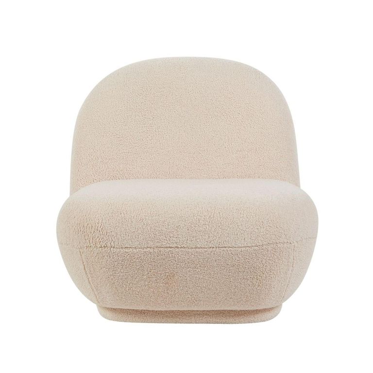 Maisie Accent Armless Chair - Beige - Fabric