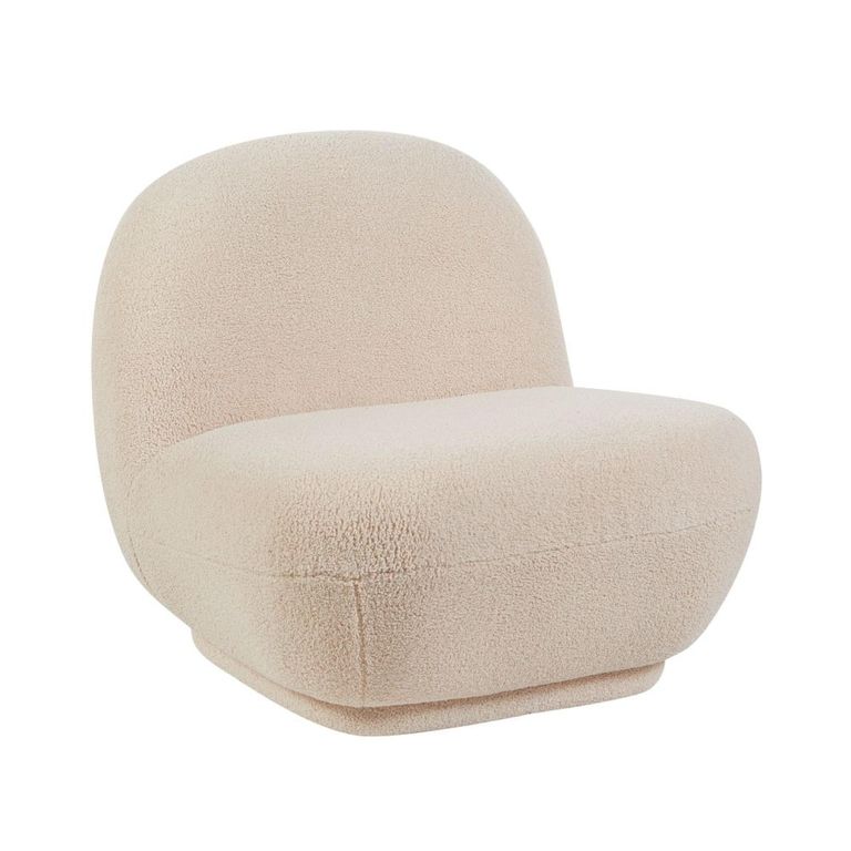Maisie Accent Armless Chair - Beige - Fabric