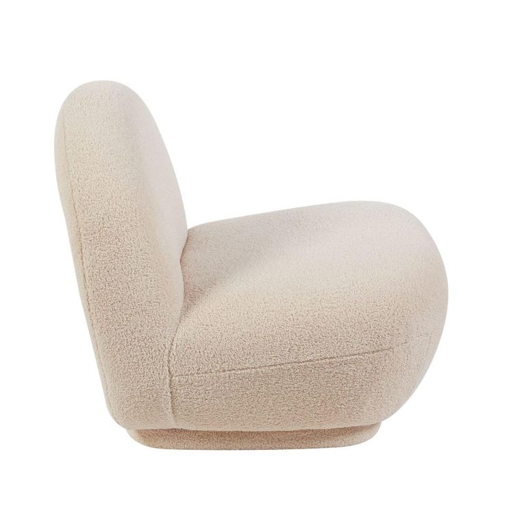 Maisie Accent Armless Chair - Beige - Fabric