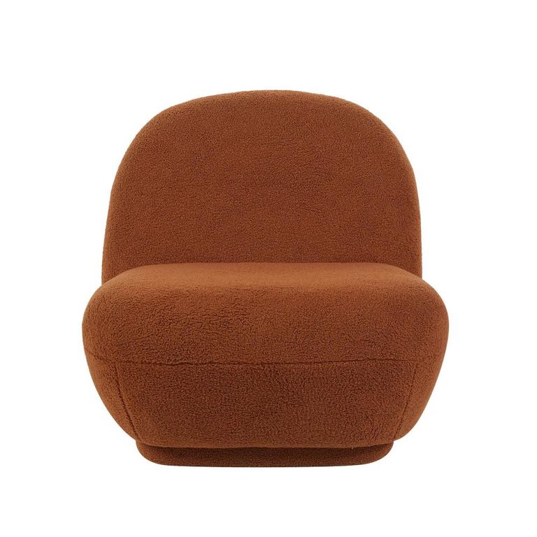 Maisie Accent Armless Chair - Rust Orange - Fabric