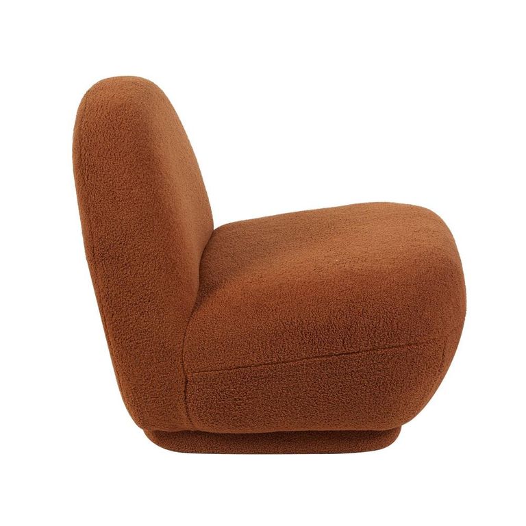 Maisie Accent Armless Chair - Rust Orange - Fabric