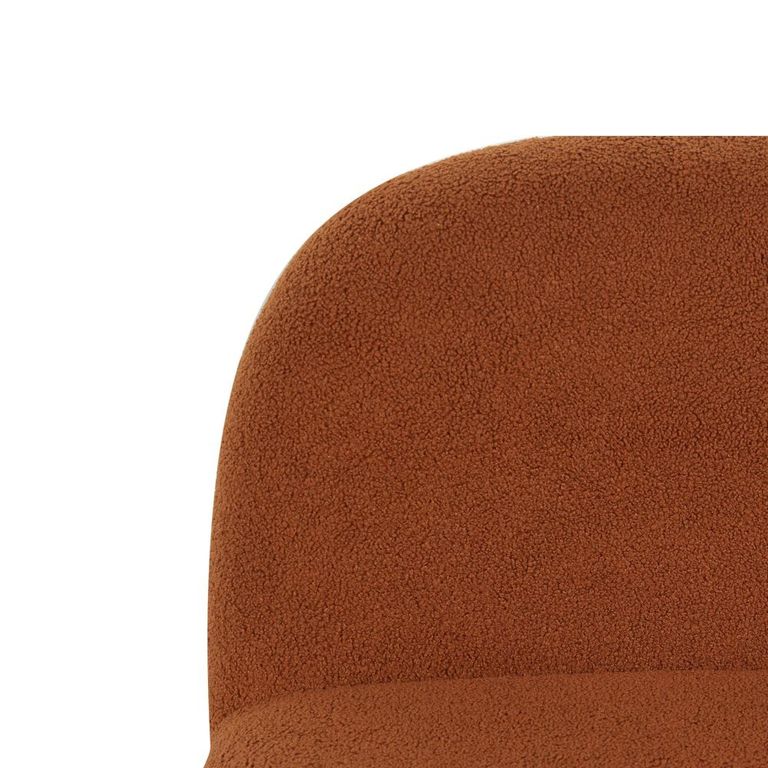 Maisie Accent Armless Chair - Rust Orange - Fabric