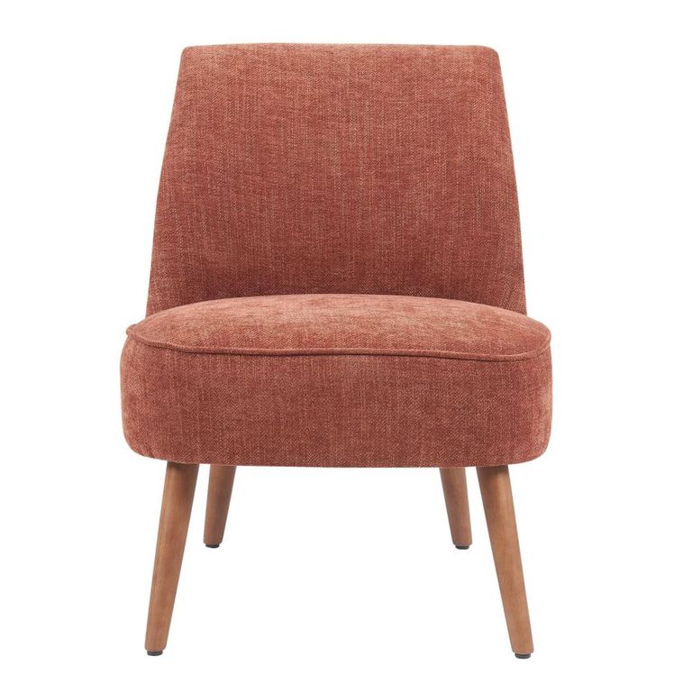 Reagan Accent Armless Chair - Copper - Fabric and Wood
