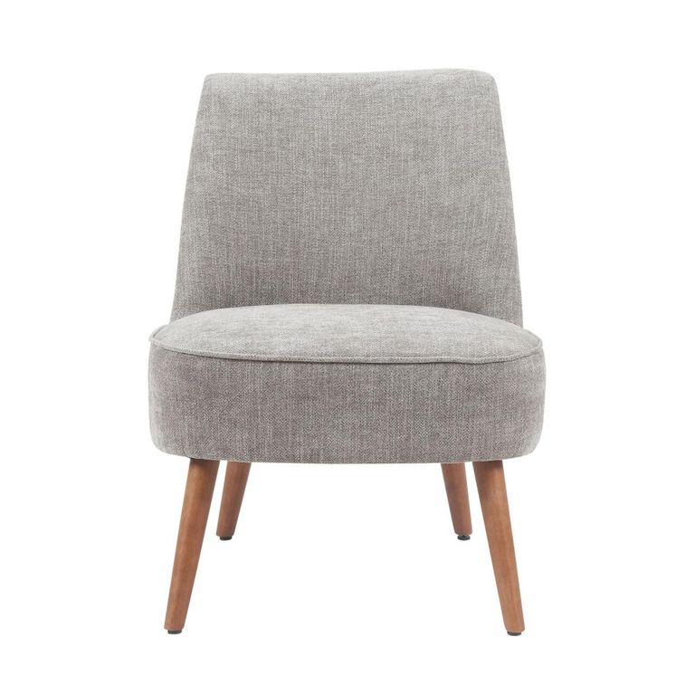 Reagan Accent Armless Chair - Grey - Fabric and Wood