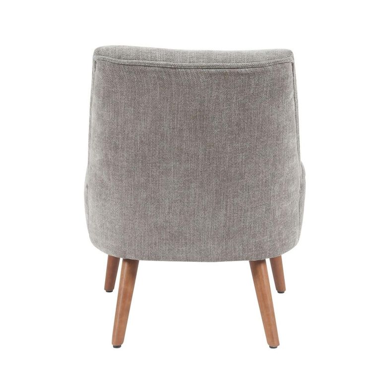 Reagan Accent Armless Chair - Grey - Fabric and Wood
