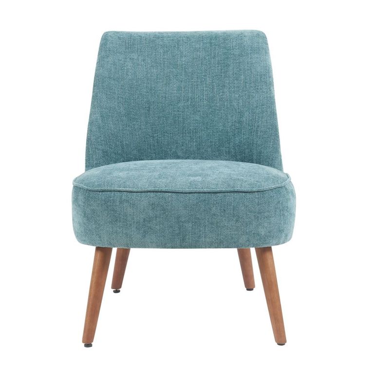 Reagan Accent Armless Chair - Teal - Fabric and Wood