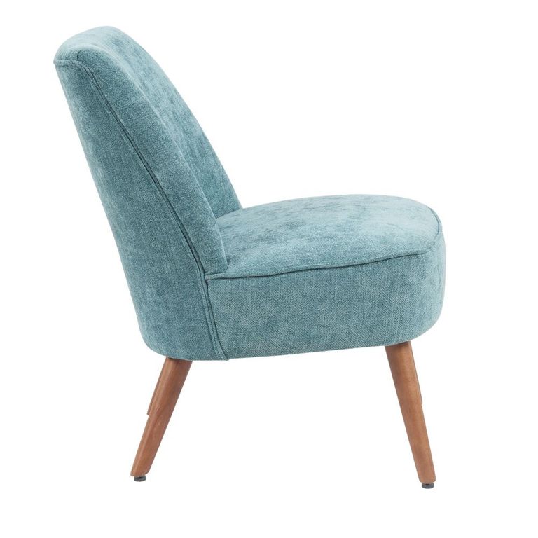 Reagan Accent Armless Chair - Teal - Fabric and Wood