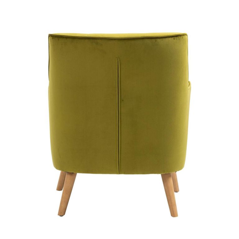 Tara Accent Armchair - Pistachio Velvet - Fabric and Oak