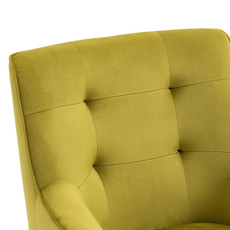 Tara Accent Armchair - Pistachio Velvet - Fabric and Oak
