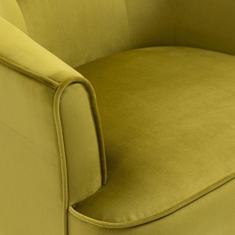 Tara Accent Armchair - Pistachio Velvet - Fabric and Oak