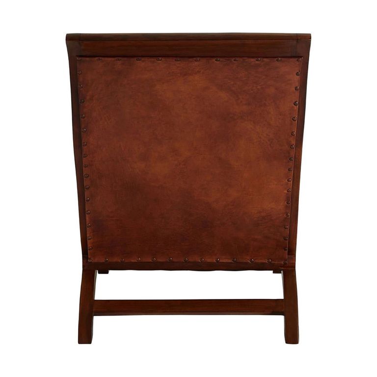 Inca Chair - Brown Leather with Footstool