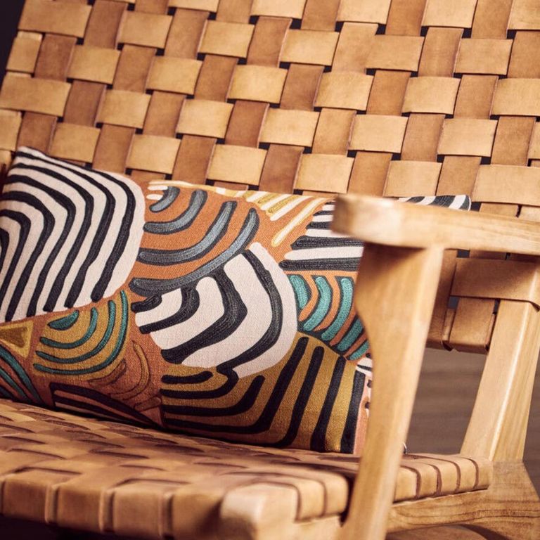 Inca Chair - Brown Leather with Teak Wood - Lounge