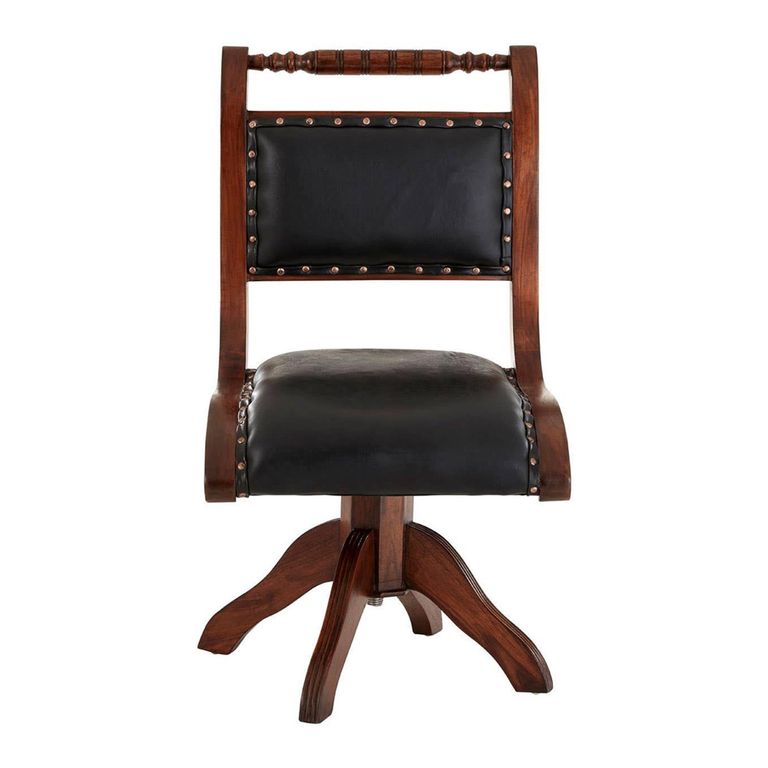 Inca Chair - Swivel - Black Leather