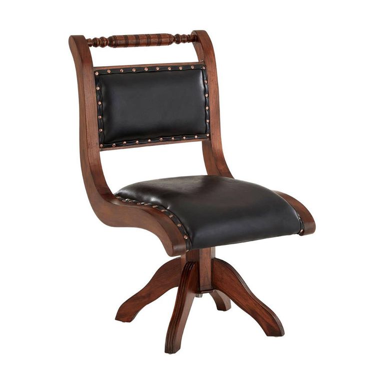 Inca Chair - Swivel - Black Leather