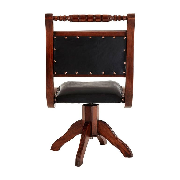 Inca Chair - Swivel - Black Leather