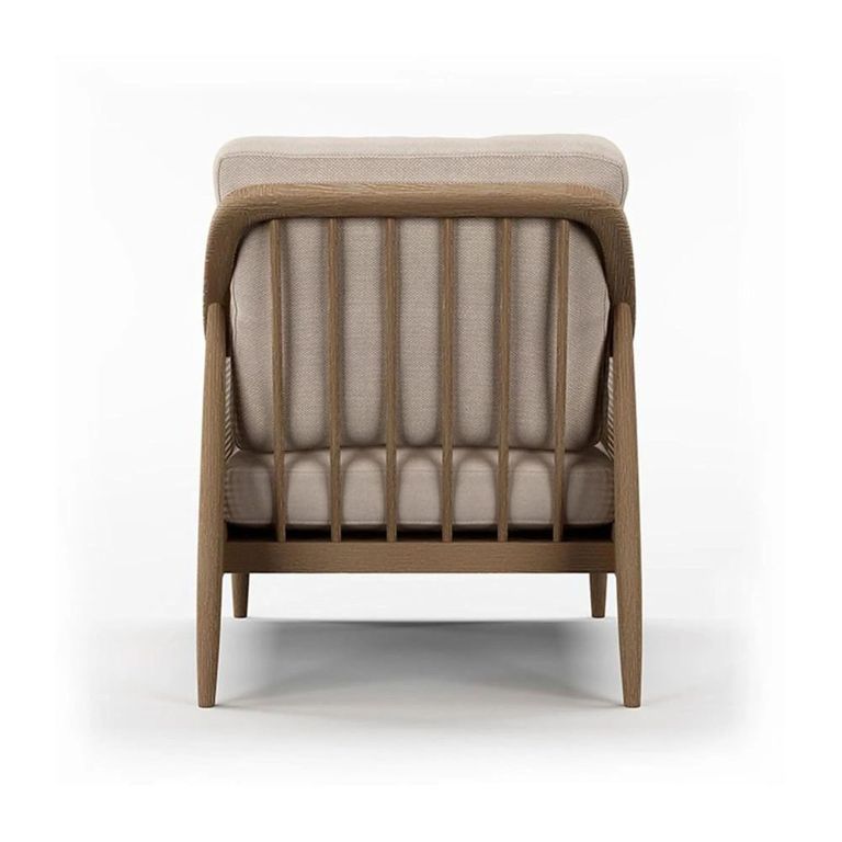 Clearance - Winnie Armchair - Natural Fabric and Rattan - FSS17367