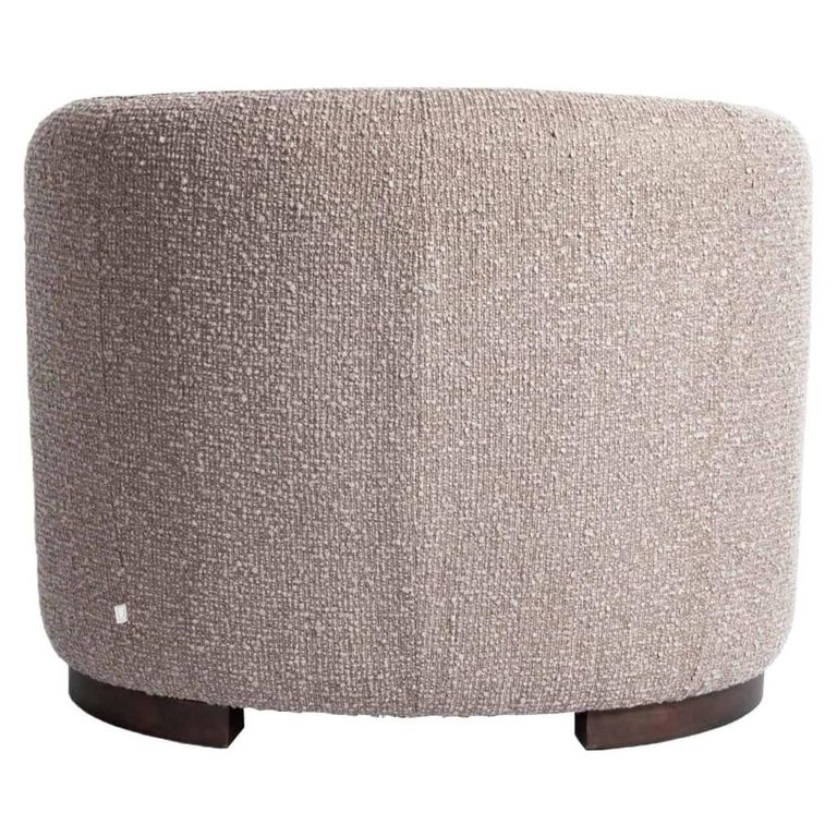 Hannah Lounge Chair - Chunky - Mocca - Fabric and Wood