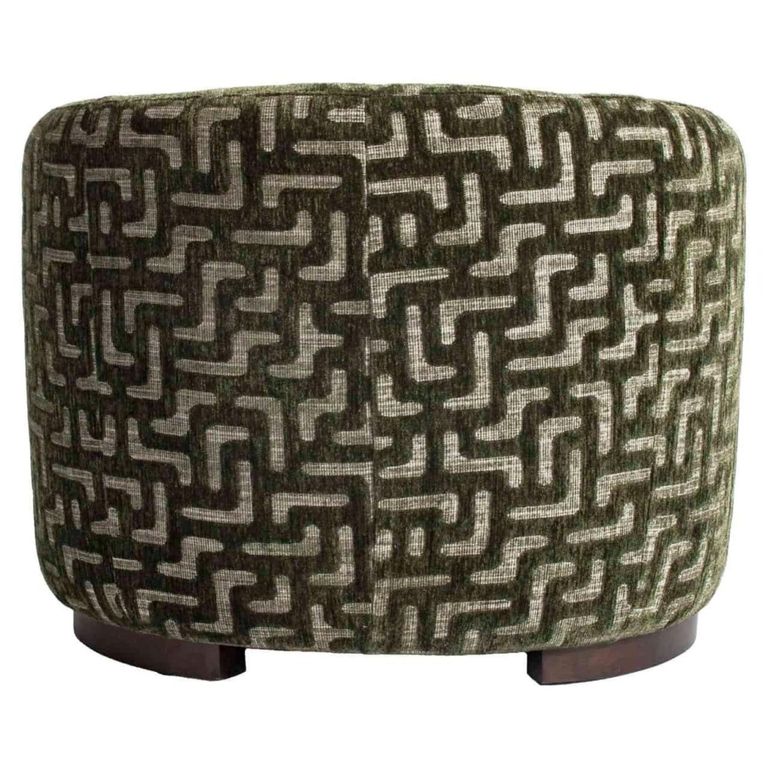 Hannah Lounge Chair - Labyrinth - Moss - Fabric and Wood