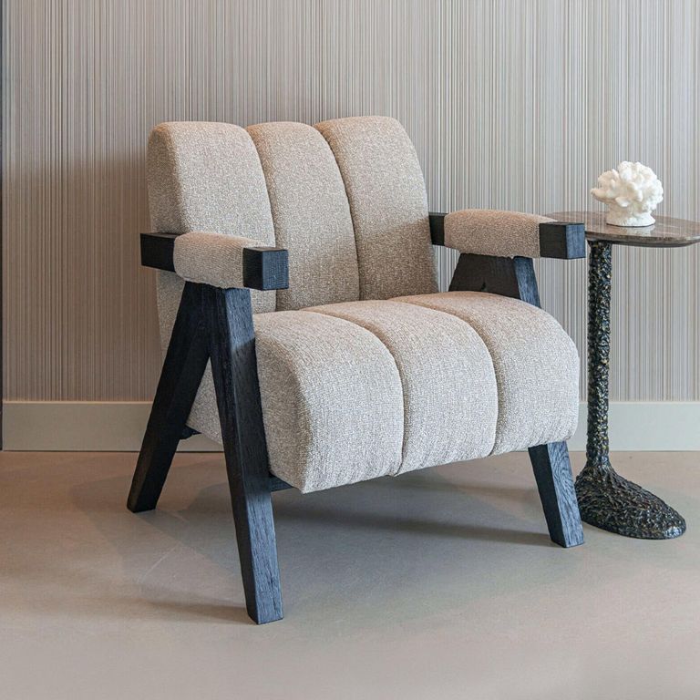 Clover Natural Fabric Accent Chair