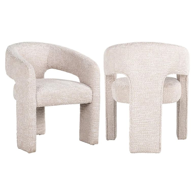 Belle Cream Fabric Accent Chair