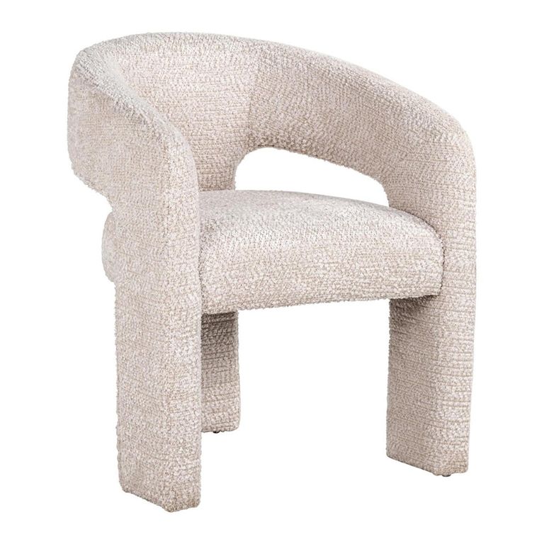 Belle Cream Fabric Accent Chair
