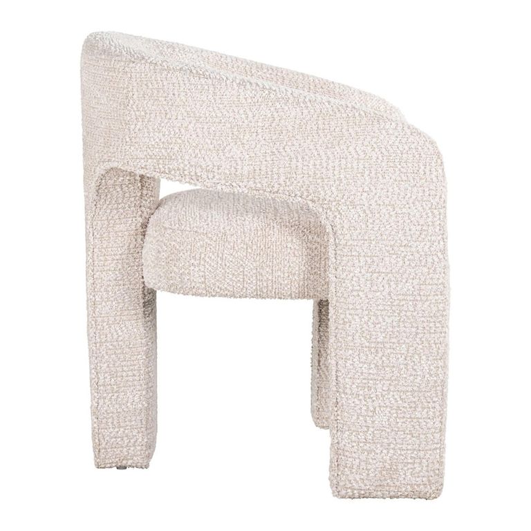 Belle Cream Fabric Accent Chair