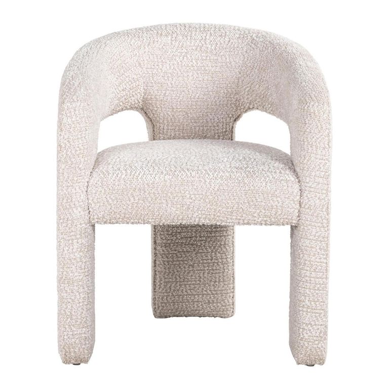 Belle Cream Fabric Accent Chair